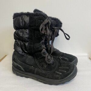 Timberland Black Suede Lace Up Winter Boots